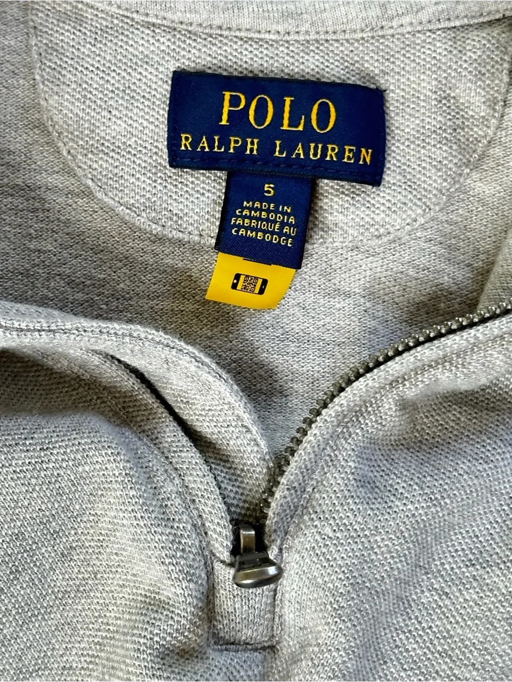 Polo Ralph Lauren Boys Set  1/2 Zipper Turtleneck Sweater & Pants Grey Size 5